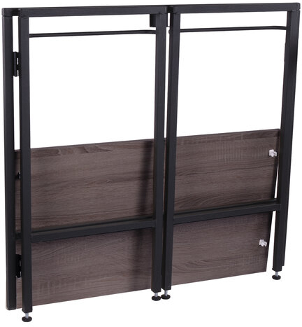 Стол BRABIX "Smart CD-010", 1000х505х795 мм, ЛОФТ, складной, металл/ЛДСП ясень, каркас черный, 641877