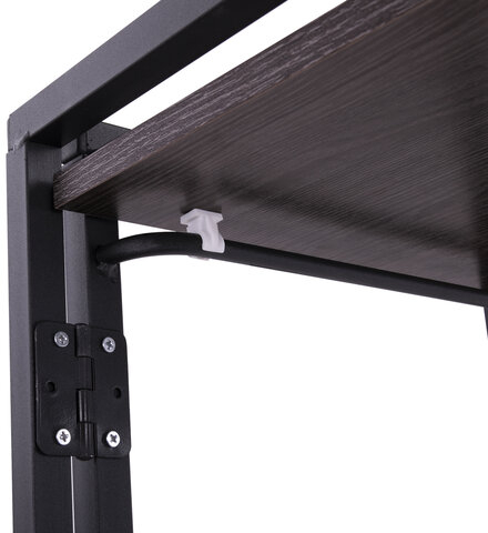 Стол BRABIX "Smart CD-010", 1000х505х795 мм, ЛОФТ, складной, металл/ЛДСП ясень, каркас черный, 641877