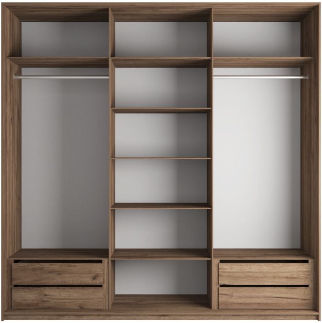 Шкаф-купе Эста 3-х дверный (ЛДСП) Крафт табачный