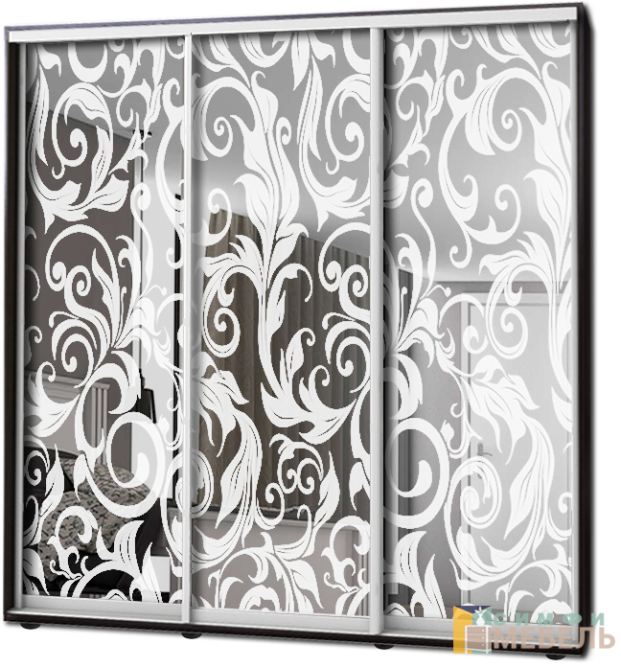 Шкаф купе 3х дв Пескоструй № 39