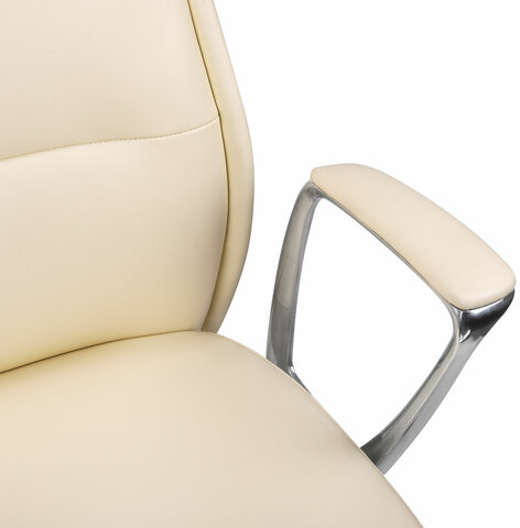 Кресло BRABIX PREMIUM Adept EX-752, синхромеханизм, алюминий, экокожа, бежевое, 532931