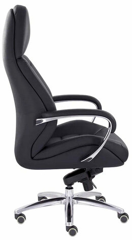 Кресло офисное "EPIK" A-181-G, мультиблок, натуральная кожа, черное