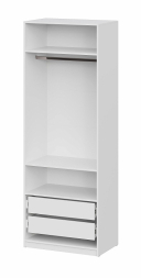 Шкаф 2-створчатый ШК 5 (800) Белый текстурный