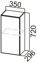 Шкаф навесной Ш350 Грейвуд