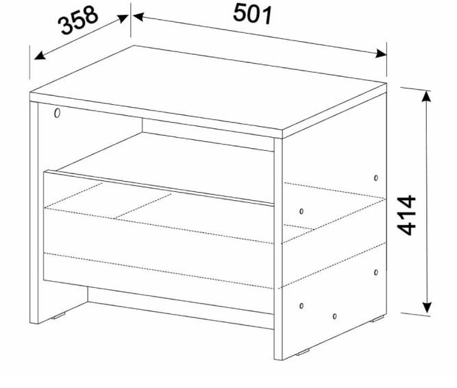 Тумба прикроватная МСП 1