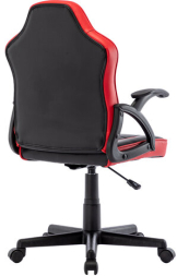 Кресло компьютерное BRABIX "Shark GM-203", экокожа, черное/красное, 532512