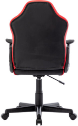 Кресло компьютерное BRABIX "Shark GM-203", экокожа, черное/красное, 532512