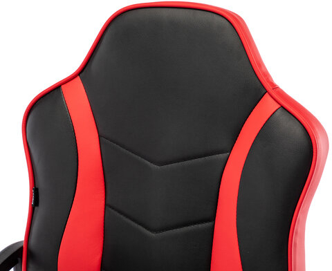 Кресло компьютерное BRABIX "Shark GM-203", экокожа, черное/красное, 532512