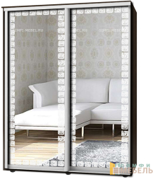 Шкаф-купе 2х дв Стандарт Пескоструй № 46