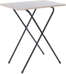 Стол BRABIX "Smart CD-011", 600х380х705 мм, ЛОФТ, складной, металл/ЛДСП дуб, каркас черный, 641878