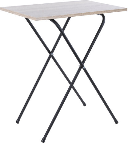 Стол BRABIX "Smart CD-011", 600х380х705 мм, ЛОФТ, складной, металл/ЛДСП дуб, каркас черный, 641878