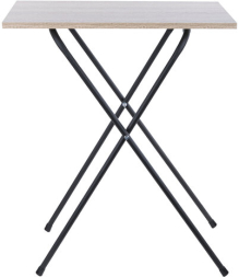 Стол BRABIX "Smart CD-011", 600х380х705 мм, ЛОФТ, складной, металл/ЛДСП дуб, каркас черный, 641878