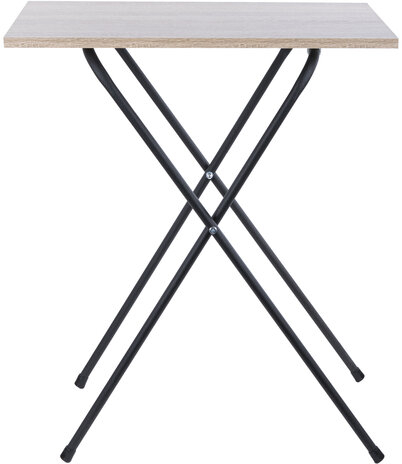 Стол BRABIX "Smart CD-011", 600х380х705 мм, ЛОФТ, складной, металл/ЛДСП дуб, каркас черный, 641878