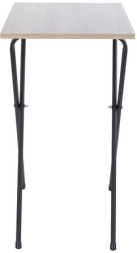 Стол BRABIX "Smart CD-011", 600х380х705 мм, ЛОФТ, складной, металл/ЛДСП дуб, каркас черный, 641878