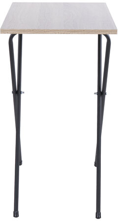 Стол BRABIX "Smart CD-011", 600х380х705 мм, ЛОФТ, складной, металл/ЛДСП дуб, каркас черный, 641878