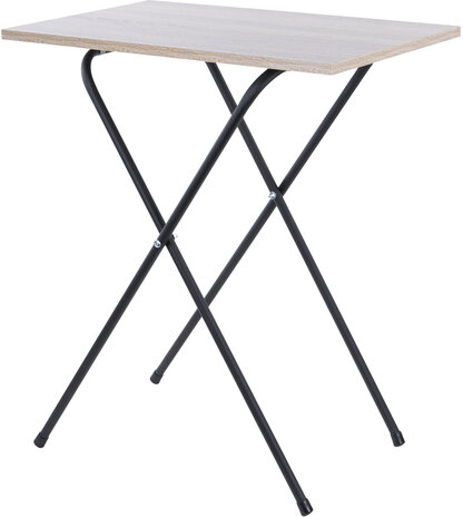 Стол BRABIX "Smart CD-011", 600х380х705 мм, ЛОФТ, складной, металл/ЛДСП дуб, каркас черный, 641878