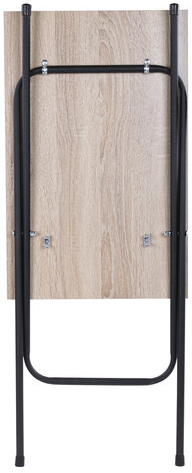 Стол BRABIX "Smart CD-011", 600х380х705 мм, ЛОФТ, складной, металл/ЛДСП дуб, каркас черный, 641878