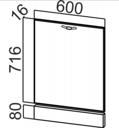 Фасад для посудомоечной машины Модерн