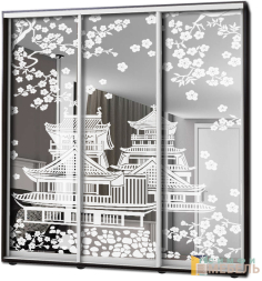 Шкаф купе 3х дв Пескоструй № 40