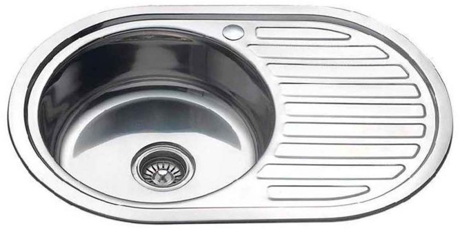 Мойка WW 7750L-P 0.6/160 овал чаша слева