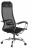 Кресло офисное МЕТТА "К-12", хром, ткань-сетка, сиденье и спинка регулируемые, черное