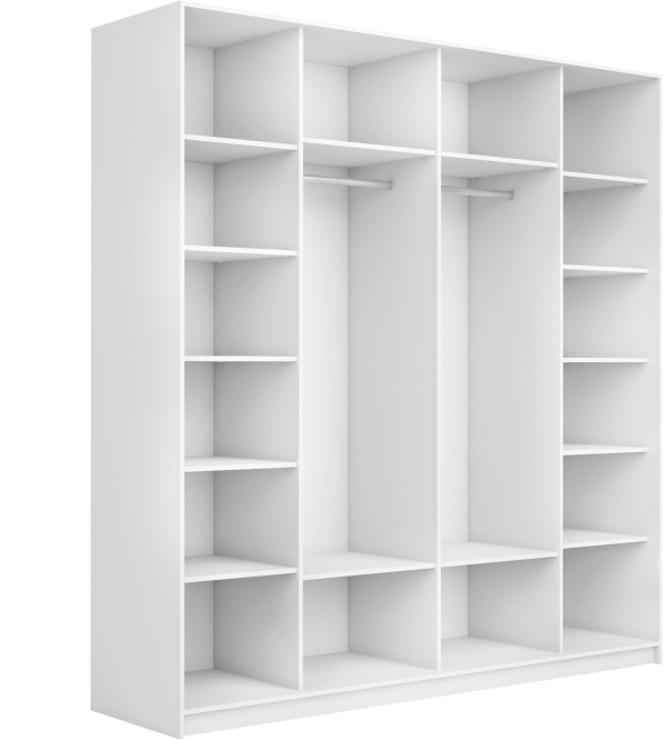 Шкаф-купе Прайм широкий 2-х дверный (ЛДСП/Стекло черное) Бетон