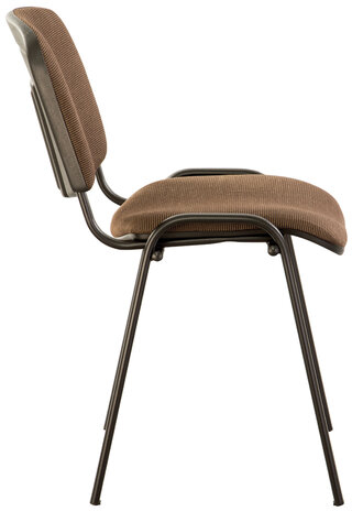Стул для персонала и посетителей BRABIX "Iso CF-005", черный каркас, ткань коричневая, 531973