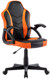 Кресло компьютерное BRABIX &quot;Shark GM-203&quot;, экокожа, черное/оранжевое, 532513