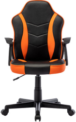 Кресло компьютерное BRABIX &quot;Shark GM-203&quot;, экокожа, черное/оранжевое, 532513