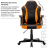 Кресло компьютерное BRABIX "Shark GM-203", экокожа, черное/оранжевое, 532513
