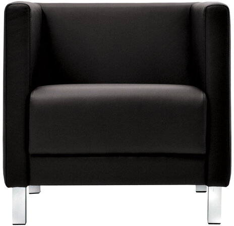 Кресло мягкое "Атланта", "М-01", 700х670х715 мм, c подлокотниками, экокожа, черное