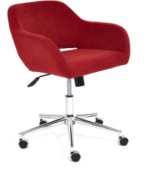 Кресло MODENA хром флок , бордо, 10