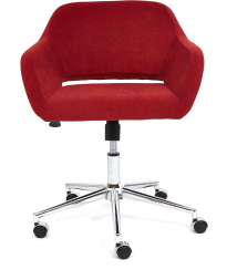 Кресло MODENA хром флок , бордо, 10