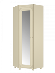 Шкаф угловой Ассоль АС-52K с зеркалом (левый) ваниль