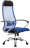 Кресло офисное МЕТТА "К-3" хром, ткань-сетка, сиденье и спинка регулируемые, синее