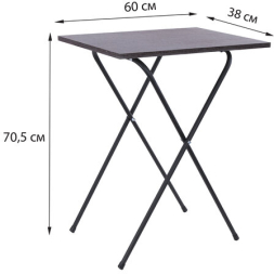 Стол BRABIX "Smart CD-011", 600х380х705 мм, ЛОФТ, складной, металл/ЛДСП ясень, каркас черный, 641879