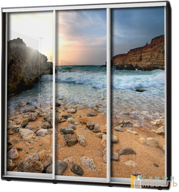 Шкаф купе 3х дв Фотопечать № 45