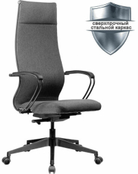 Кресло МЕТТА "ErgoLife" 10 B1-162K, пластик, синхромеханизм, ткань, темно-серое