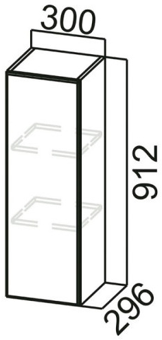 Шкаф навесной Ш300 Вектор