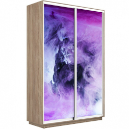 Шкаф-купе Экспресс 2-х дверный (Фото №1011 Фиолетовый дым)