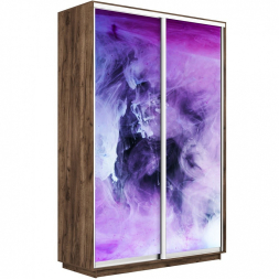 Шкаф-купе Экспресс 2-х дверный (Фото №1011 Фиолетовый дым)