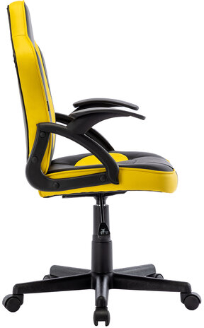 Кресло компьютерное BRABIX "Shark GM-203", экокожа, черное/желтое, 532514