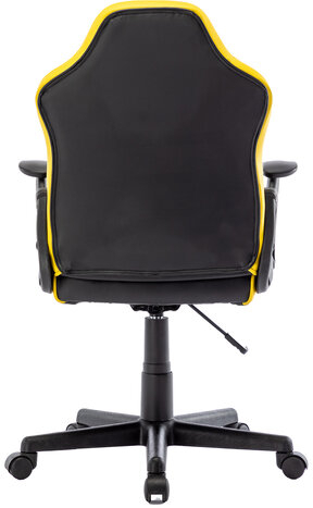 Кресло компьютерное BRABIX "Shark GM-203", экокожа, черное/желтое, 532514