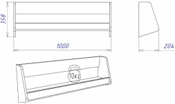 Полка навесная Юта