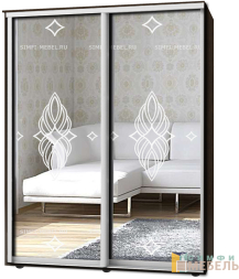 Шкаф-купе 2х дв Стандарт Пескоструй № 48