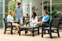 Комплект садовой мебели из ротанга Montero Set графит