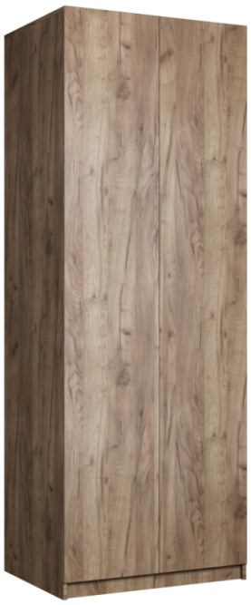 Шкаф Локер 2-х дверный (Гармошка Push to Open) Дуб табачный