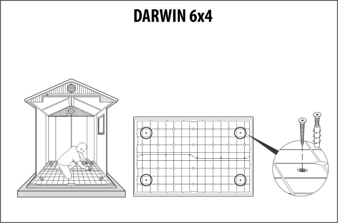 Сарай Дарвин 6х4 (Darwin 6x4), коричневый
