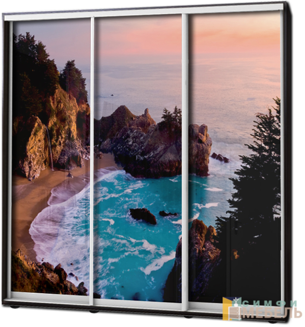 Шкаф купе 3х дв Фотопечать № 46