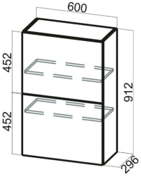 Шкаф навесной (барный) Ш600б (Aventos HF) Модерн Нью